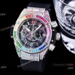 Copy Hublot Big Bang Unico King Iced Out Wath 45mm Diamond Arabic